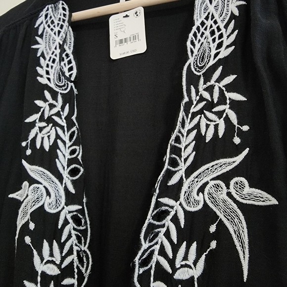 NWT Free People Black Embroidered Weila Romper Small - Picture 12 of 13